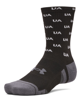 Unisex UA Perf Tech Nov 3pk Crew Socks 