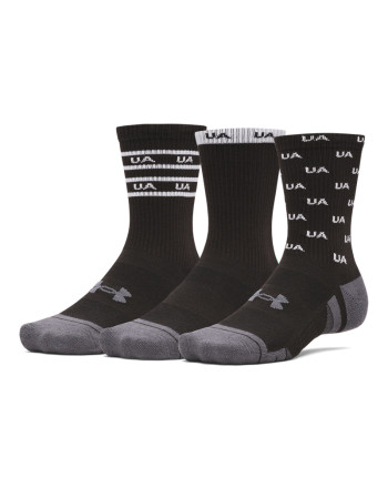 Unisex UA Perf Tech Nov 3pk Crew Socks 