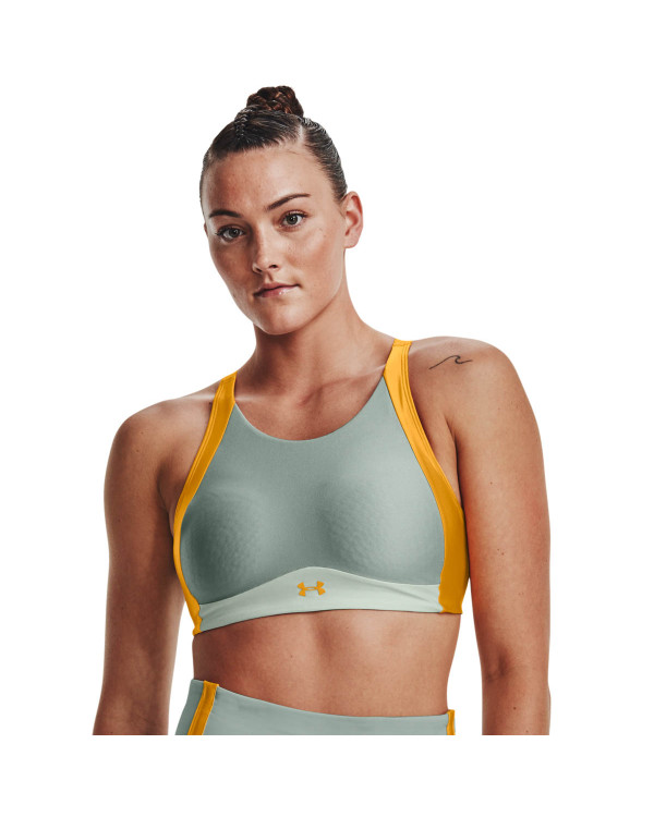 Bra Women's UA Infinity Mid High Neck Shine Sports Bra 