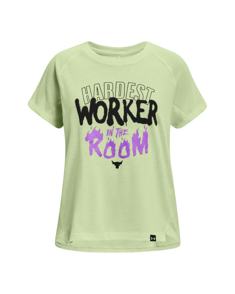 Girls' Project Rock Hardest Worker In The Room Short Sleeve 