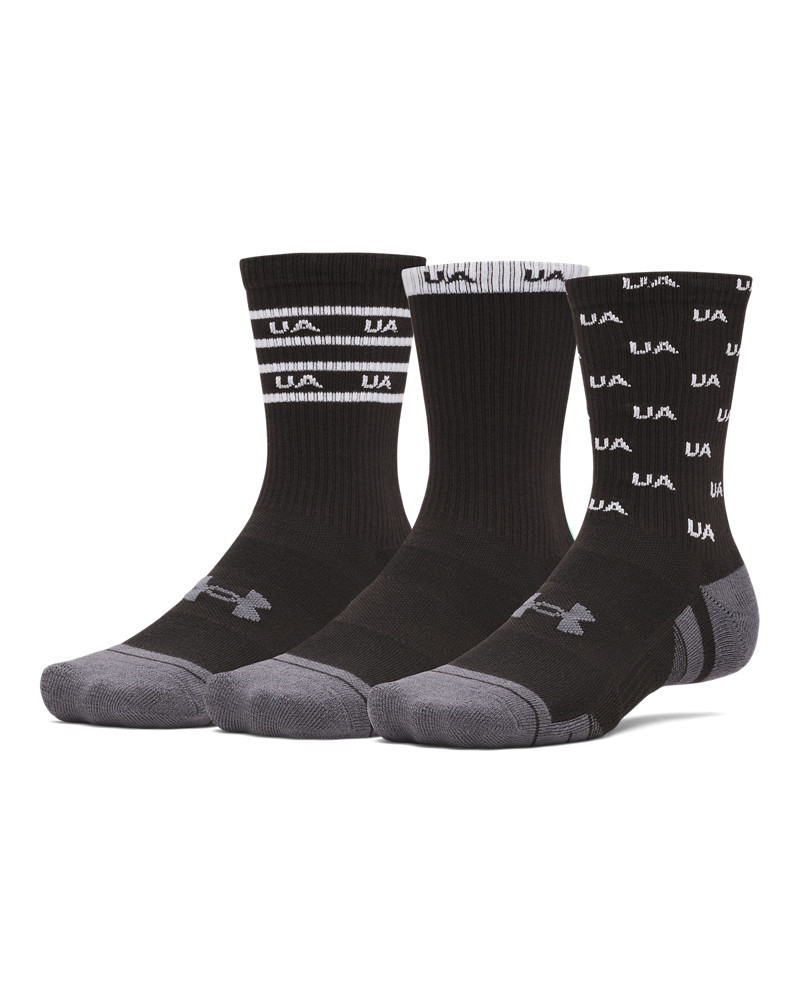 Unisex UA Perf Tech Nov 3pk Crew Socks 