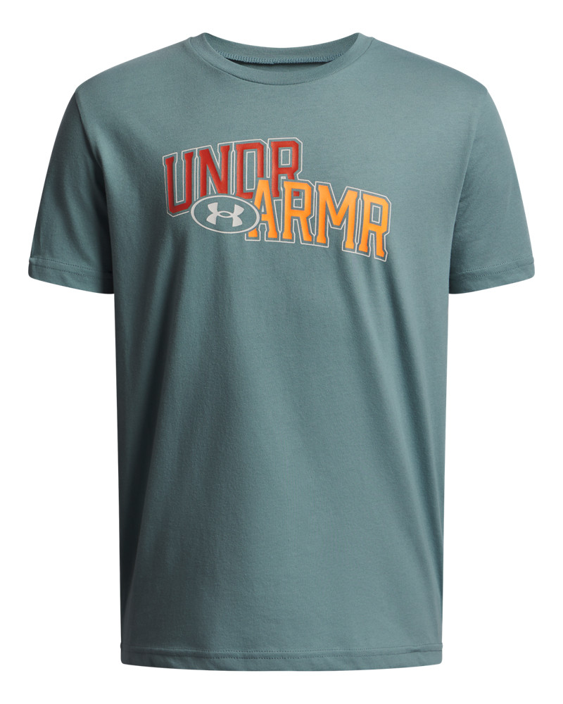 UA Overlay Wordmark Boys' Short Sleeve 